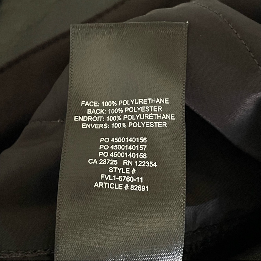 Aritzia Babaton Vegan Leather Belted Pant High Waist Tie Front Trouser Black 8 - Picture 16 of 16